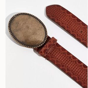 Free People duke concho belt BROWN AND GOLD new without tags size s/m